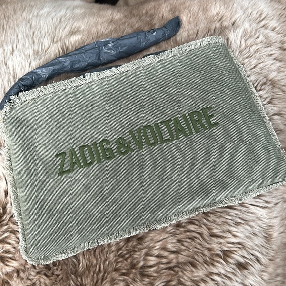 zadig & voltaire uma wings patch canvas clutch - Picture 7 of 9